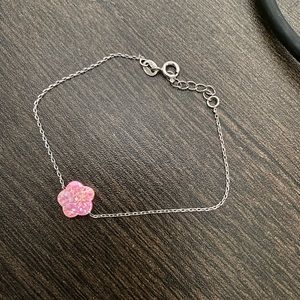 Pink Flower Bracelet NWOT